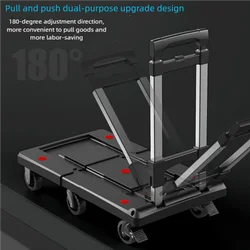 Hand Carts Trolleys Household Small for Carrying Goods, Hand for Folding, Hand Carts for Shopping, Small Carts for Towing Silent