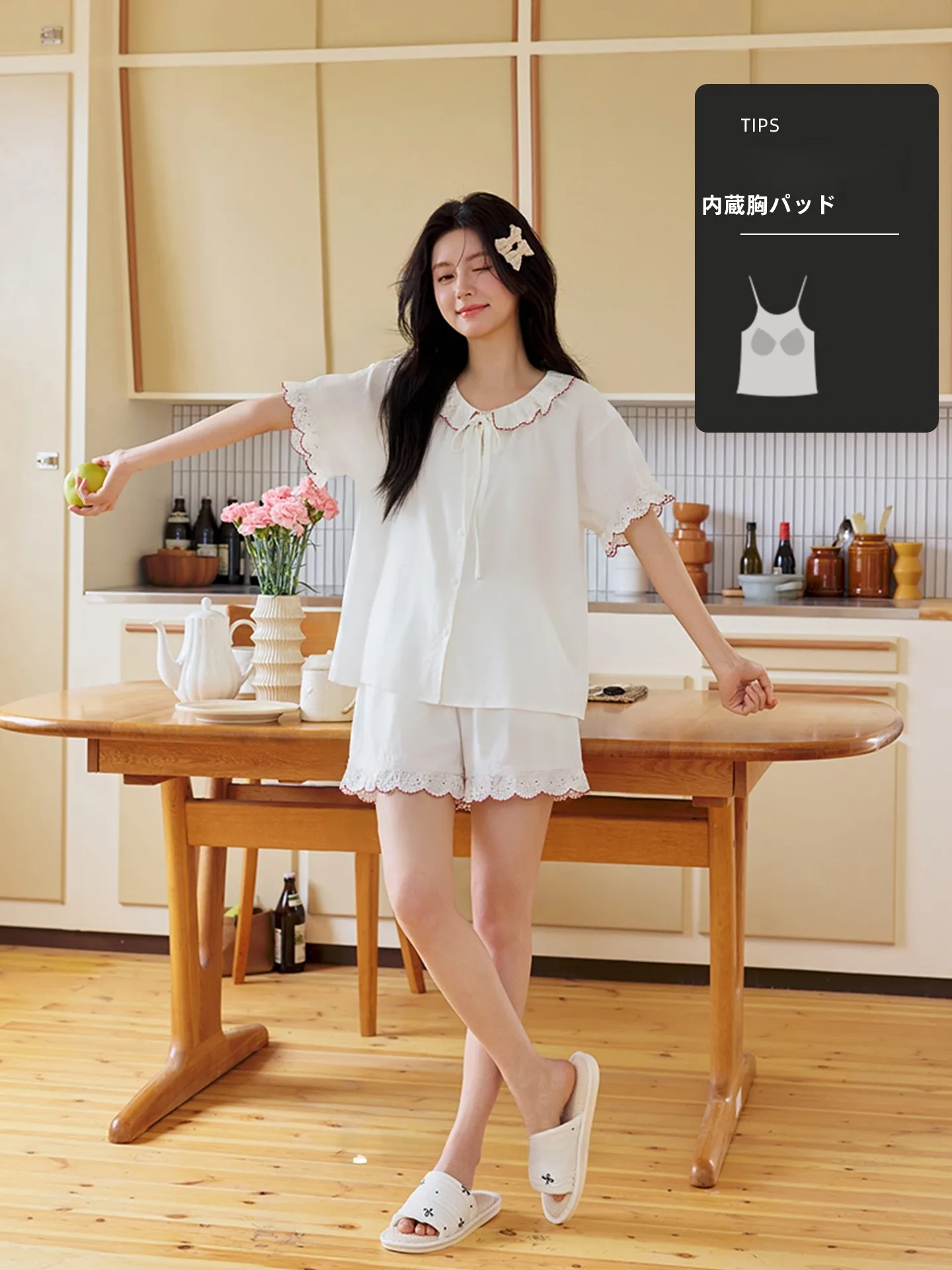 pijamas-de-algodon-para-mujer-damos-love-conjunto-de-verano-de-manga-corta-ropa-para-estar-en-casa-cuello-de-muneca-transpirable-y-absorbente-de-humedad