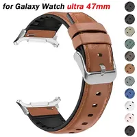 Leather Silicone Strap for Samsung Galaxy Watch 8 Ultra Smartwatch Band for Galaxy Watch 8 40 44mm Classic Bracelet Belt strap