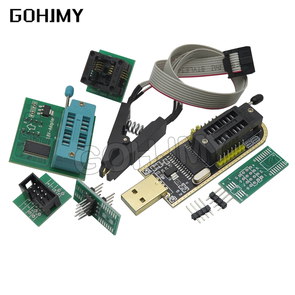 CH341A 24 25 Series EEPROM Flash BIOS USB Programmer Module + SOIC8 SOP8 Test Clip For EEPROM 93CXX / 25CXX / 24CXX T809F TL866A