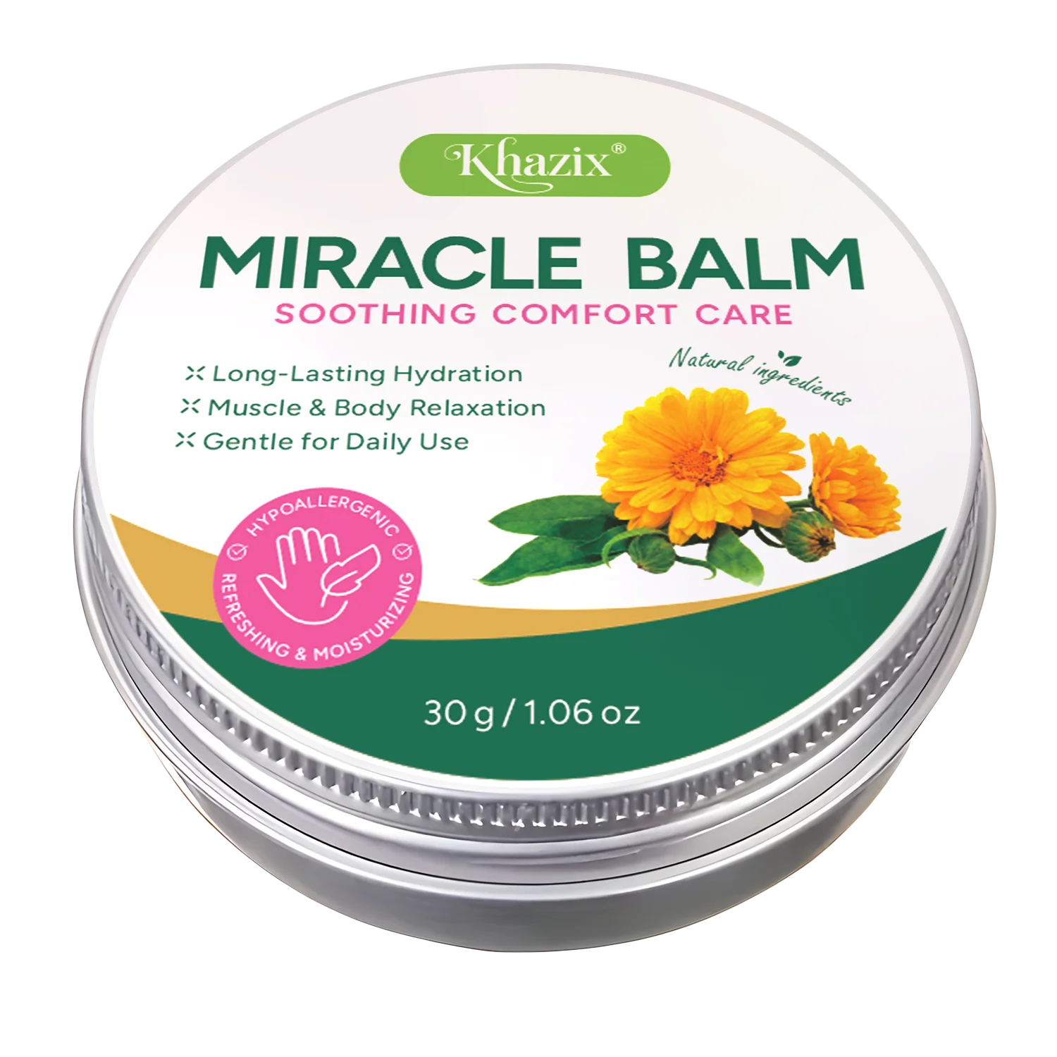 Magnesium Cream 30g, Non-Greasy Body Moisturizing Cream with Shea Butter, Chamomile & Lavender, Easy to Apply Daily Skin Care Ba