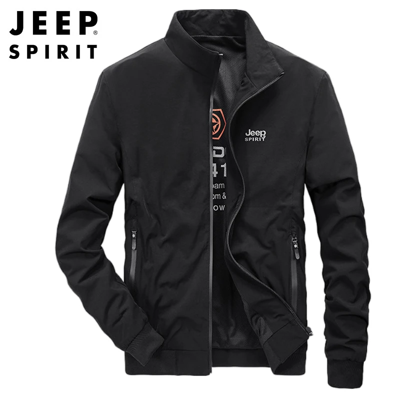 JEEP SPIRIT – veste de sport à col montant pour homme, vêtement de haute qualité, décontracté, à la mode, pour le printemps et l\'automne