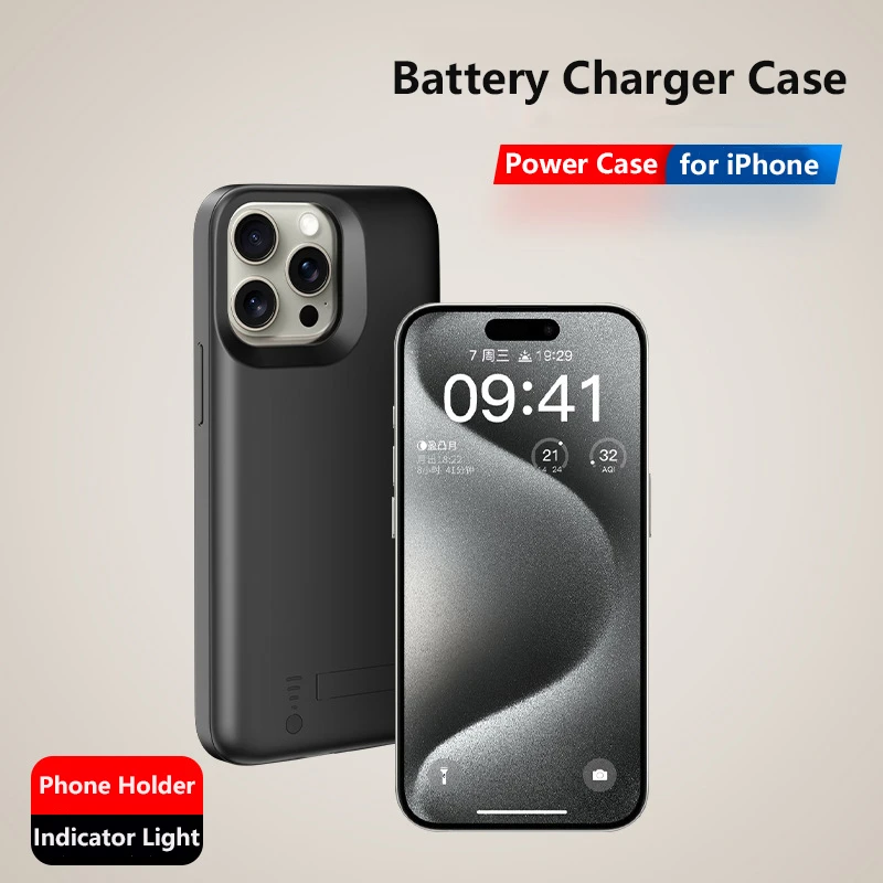 

Battery Charger Case for iPhone 17 16 15 14 13 12 11 pro max 6 6s 7 8 plus X XS XR Xs Max External Battery Powerbank Phone Cover