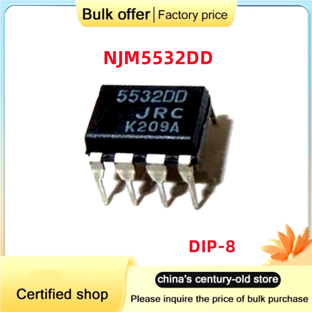 10-100PCS/Lot Original JRC5532DD NJM5532DD 5532DD in-line DIP8 fever low noise precision dual op amp ic chip