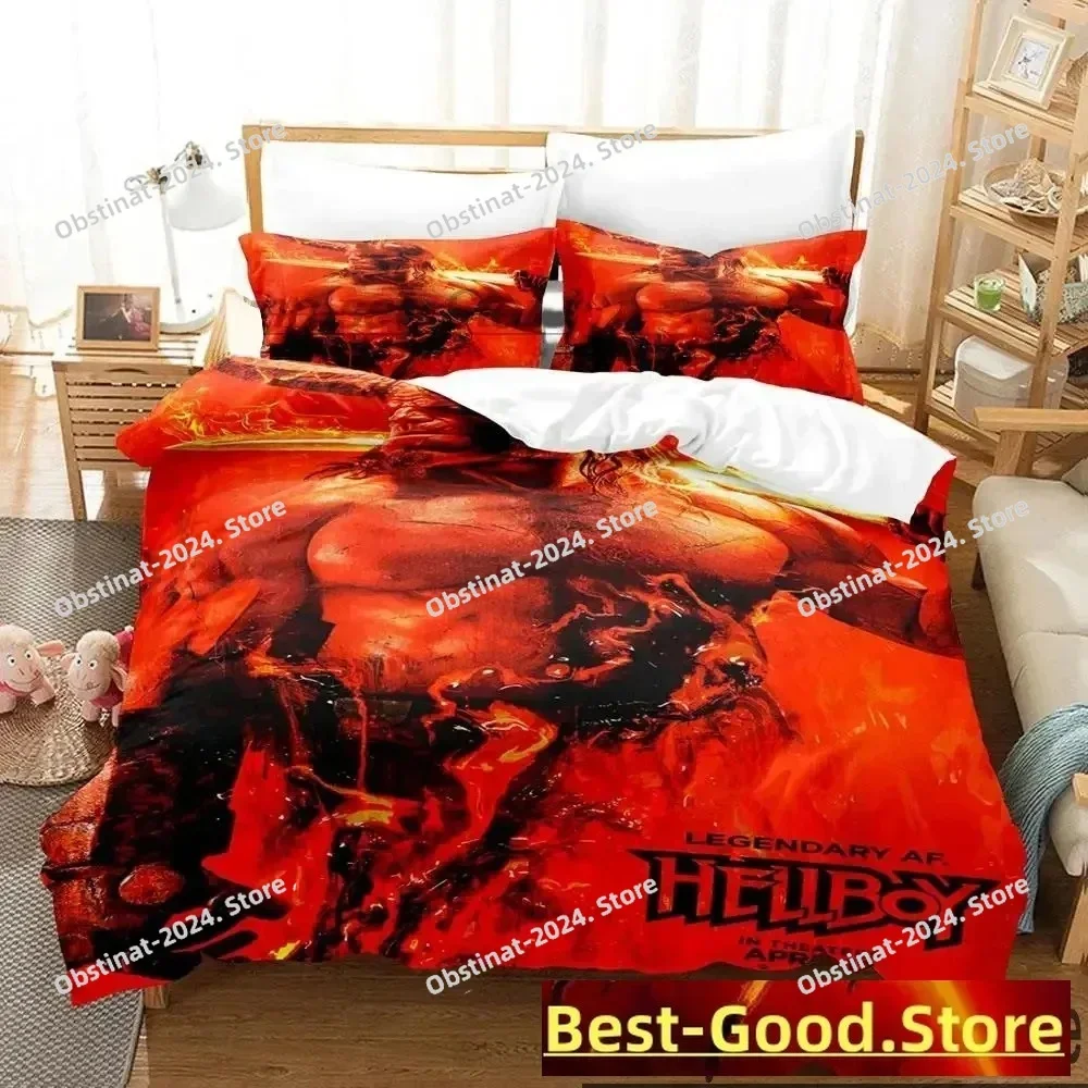 

3D The Film Hellboy Bedding Set Duvet Cover Full Queen King Size Pillowcase Bed Printed Bed Set Aldult Kid Bedroom Single Twin