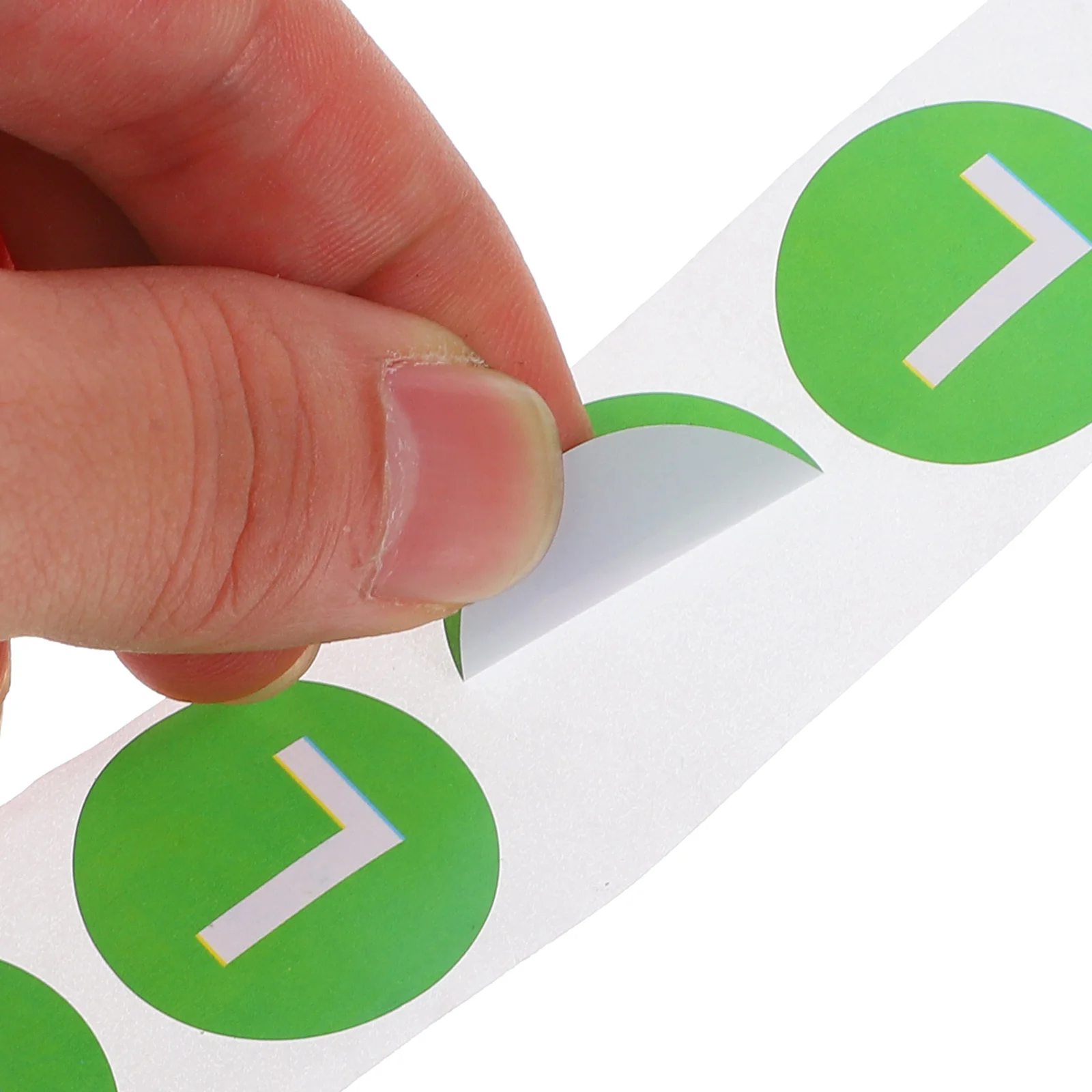 5 Rolls Clothing Size Stickers Round Color-Coded Label Decals Strong Adhesion White Text on Colored Labels for Garment Sorting