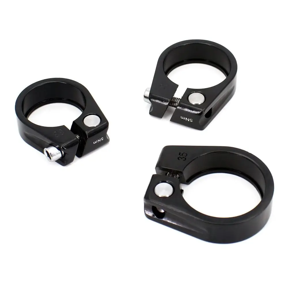 28.6/31.8/34.9mm Bike Seatpost Clamp Aluminum Alloy Super Light Titanium Bike Seat Post Clamp Ultralight Front Derailleur
