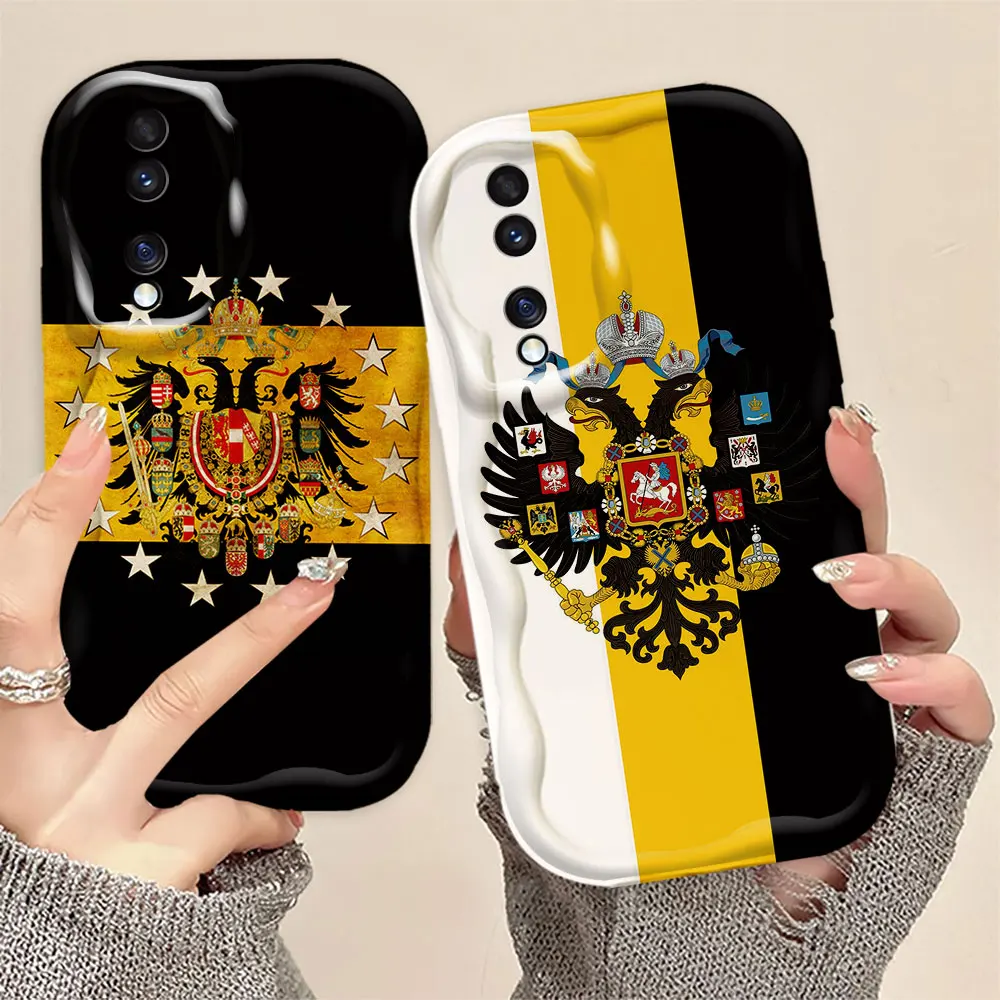 Double-Headed Eagle Flag Emblem Phone Case For HUAWEI P40 P30 NOVA 11 10 9 7 5T SE MATE 40 30 HONOR 90 LITE 50SE X50I 20 PRO 5G