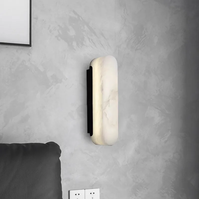 

Modern High-End Brass Natural Marble Wall Lamp Light Wall Lamp Led for Corridor Lighting