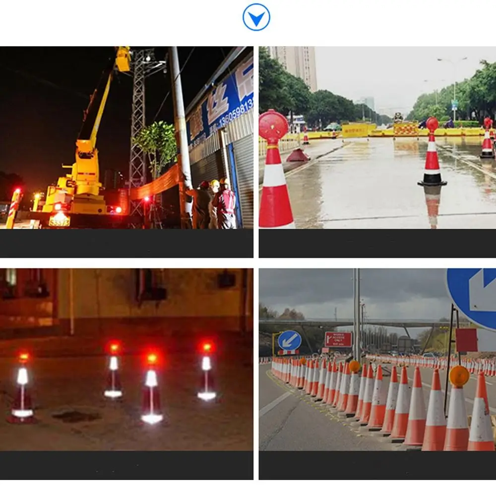 Red Plum Blossom Warning Light Handheld Universal LED Strobe Light Safety Portable Traffic Safety Signal Beacon