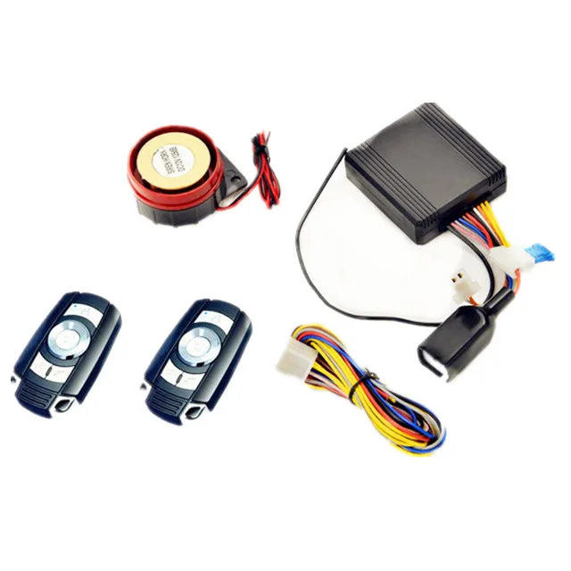 TSK-506PKE One-Way 12V universal Motorcycle Burglar Alarm System with 2 remote Built-in adjustable vibration sensor support APP
