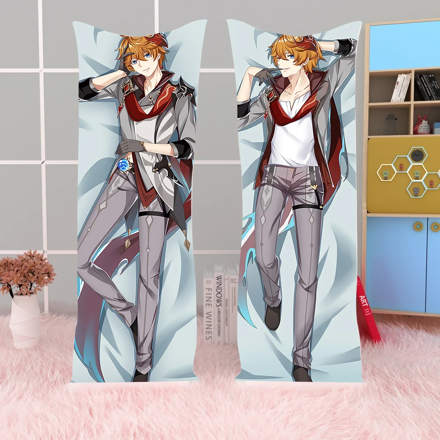 Anime Game Genshin Impact Tartaglia Zhongli Kaedehara Kazuha Dakimakura Pillowcase Throw Pillow Cover Hugging Body Pillow Case