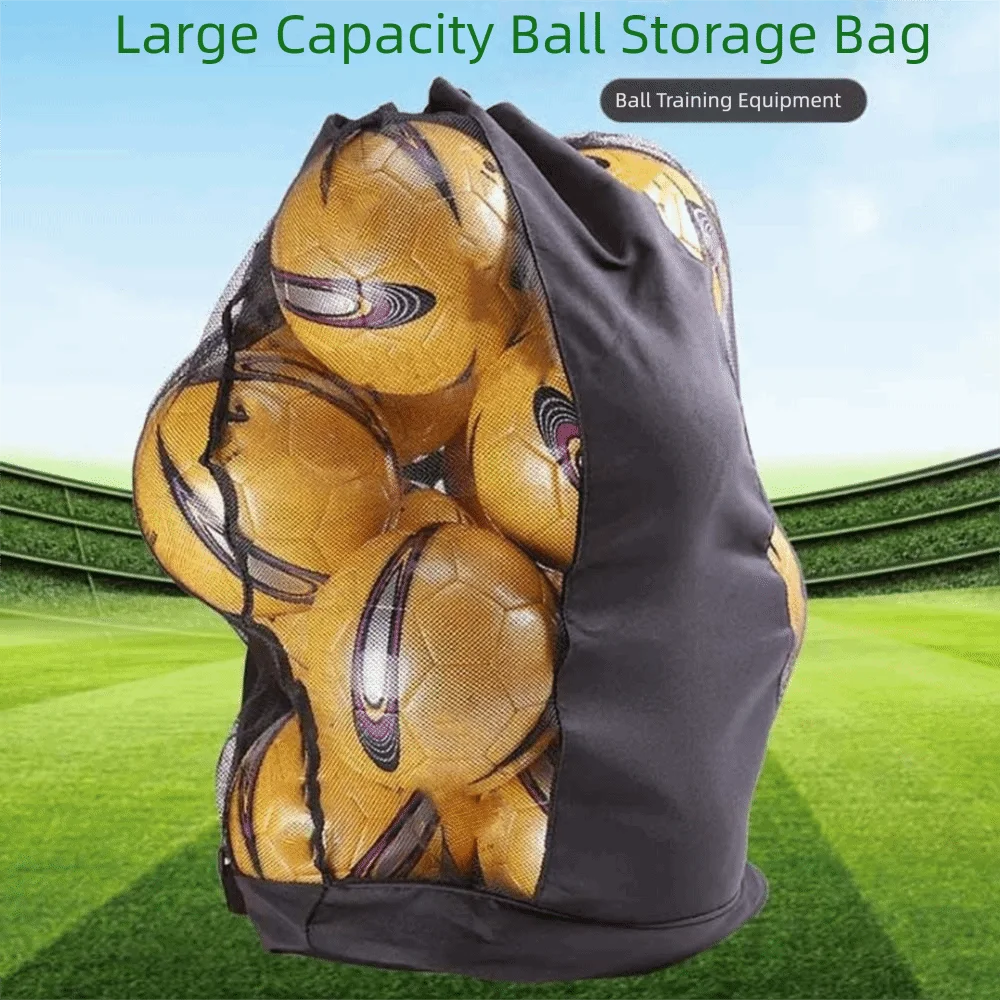 Saco de armazenamento de bolas de futebol durável grande capacidade bolas leves transportar bolsa de ombro lona prevenção de riscos
