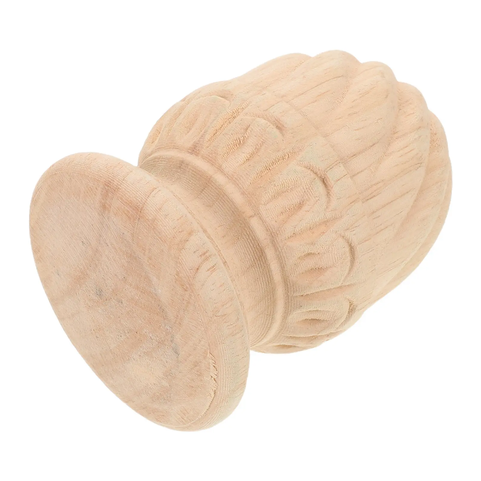 Remate decorativo tallado de madera maciza sin acabar para escaleras, postes de cama y extremos de barra de cortina, para proyectos de bricolaje