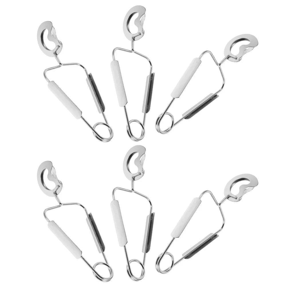 

6 шт., пружинные щипцы для еды из нержавеющей стали, инструмент для поедания улиток, эргономичная ручка, сервировочный зажим для эскарго, морепродукты, салата, барбекю