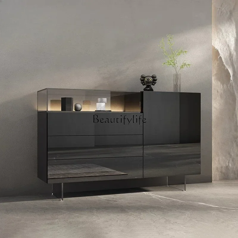 

1Italian light luxury acrylic dining side cabinet modern simple restaurant tea cabinet