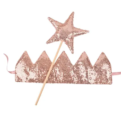 Ins베이비 선물하기 여자아이 반짝 핑크 크라운 남자아이 생일파티 머리장식 무대 머리띠 별 요정 스틱 Best5