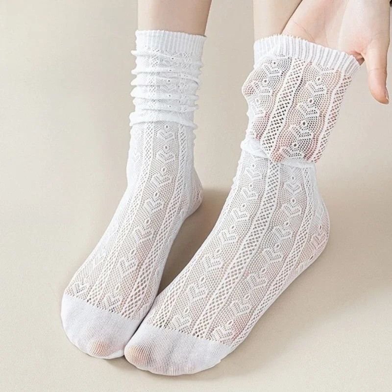 

2 пары женских кружевных коротких летних носков, милые японские милые хлопковые кружевные носки принцессы в стиле Лолиты с рюшами