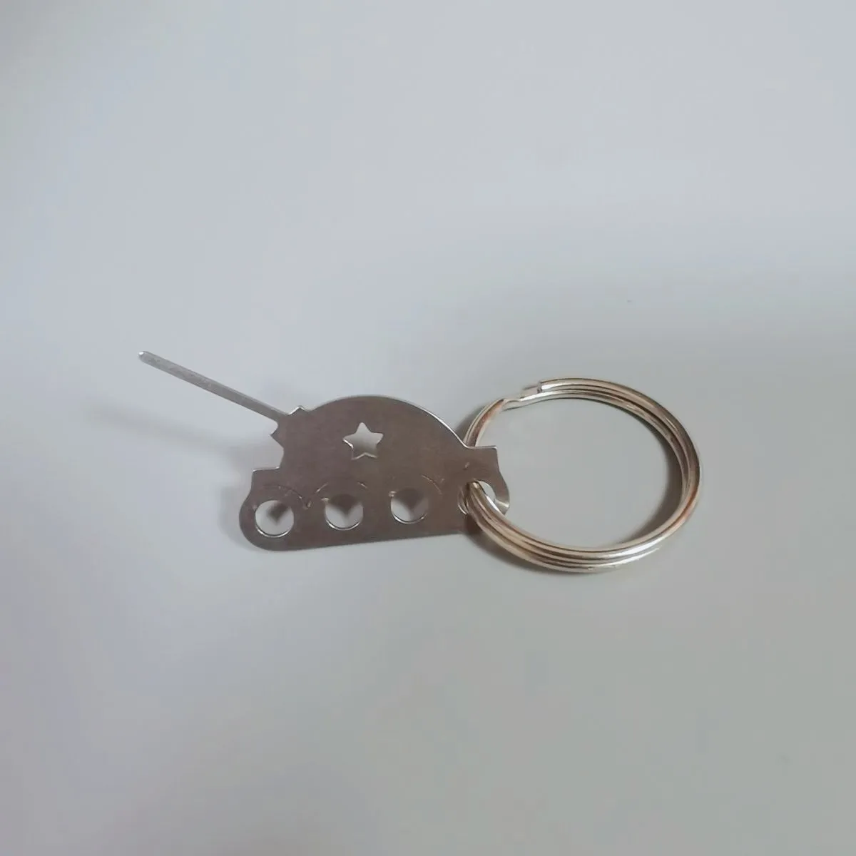 

2Pcs/Set Tanks Shape Stainless Steel Sim Ejector Pin Extended Universal Thimble For Smartphone Sim Card Tray Removal Eject Pin