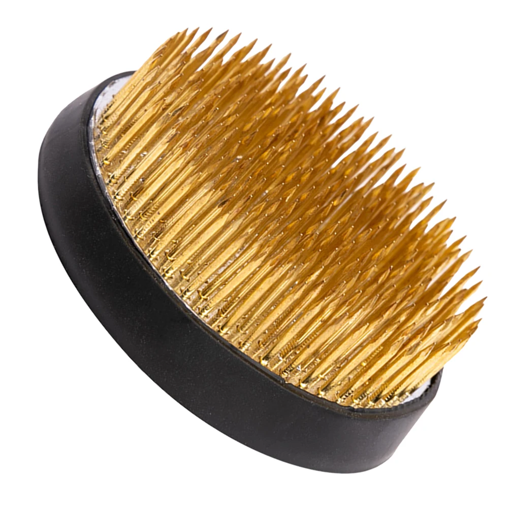 

Flower Arrangement Tool Round Copper Needle Holder Rubber Base Vase Fixing Pin Needle Floral Design Reusable Non Slip Wear