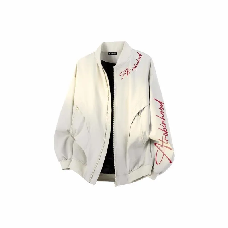 American Collar Bomber Jacket Men's Autumn Wear High Sense Bomber Jacket Short Baseball