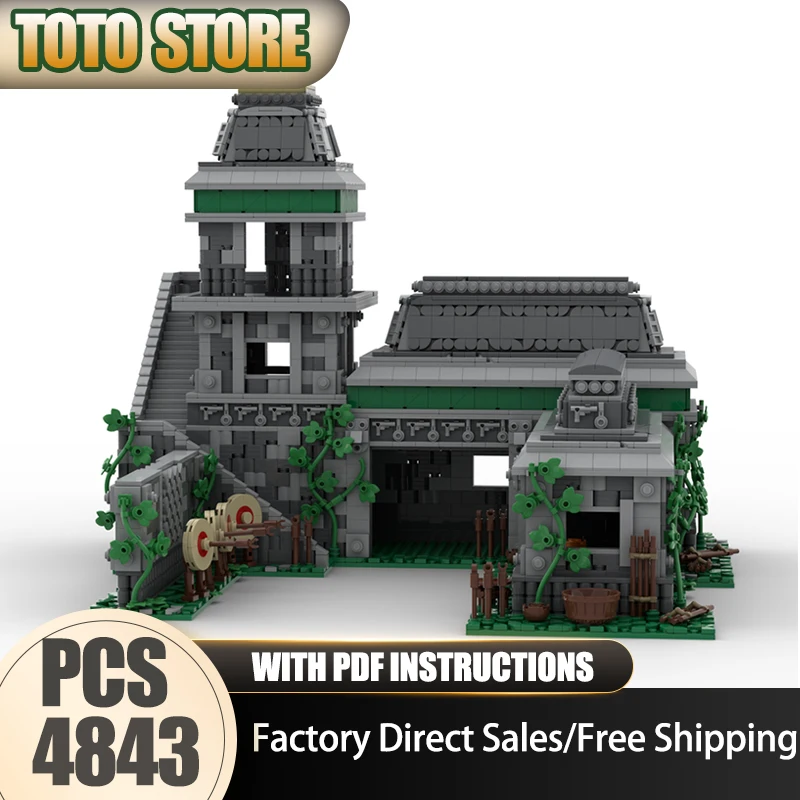 

Moc Building Blocks Age of Empires - Archery Range (Native American) Model Technology Bricks DIY Assembly Holiday Toys Gift