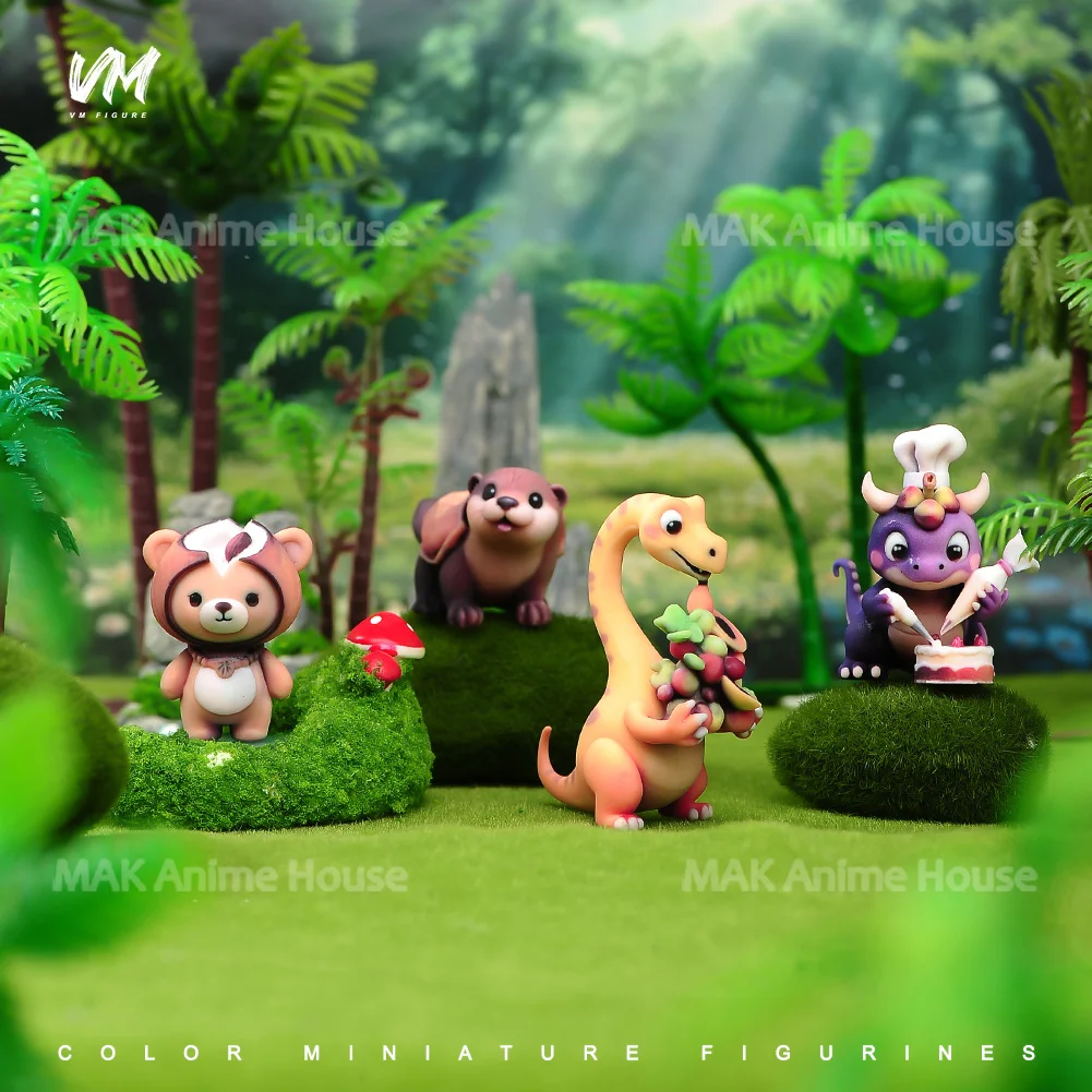 Hars Diorama Fruit dieren Leuke Slapende Krokodillen Cartoon Miniatuur Figuren Model Automotive Computer Desktop Decoratie Kit