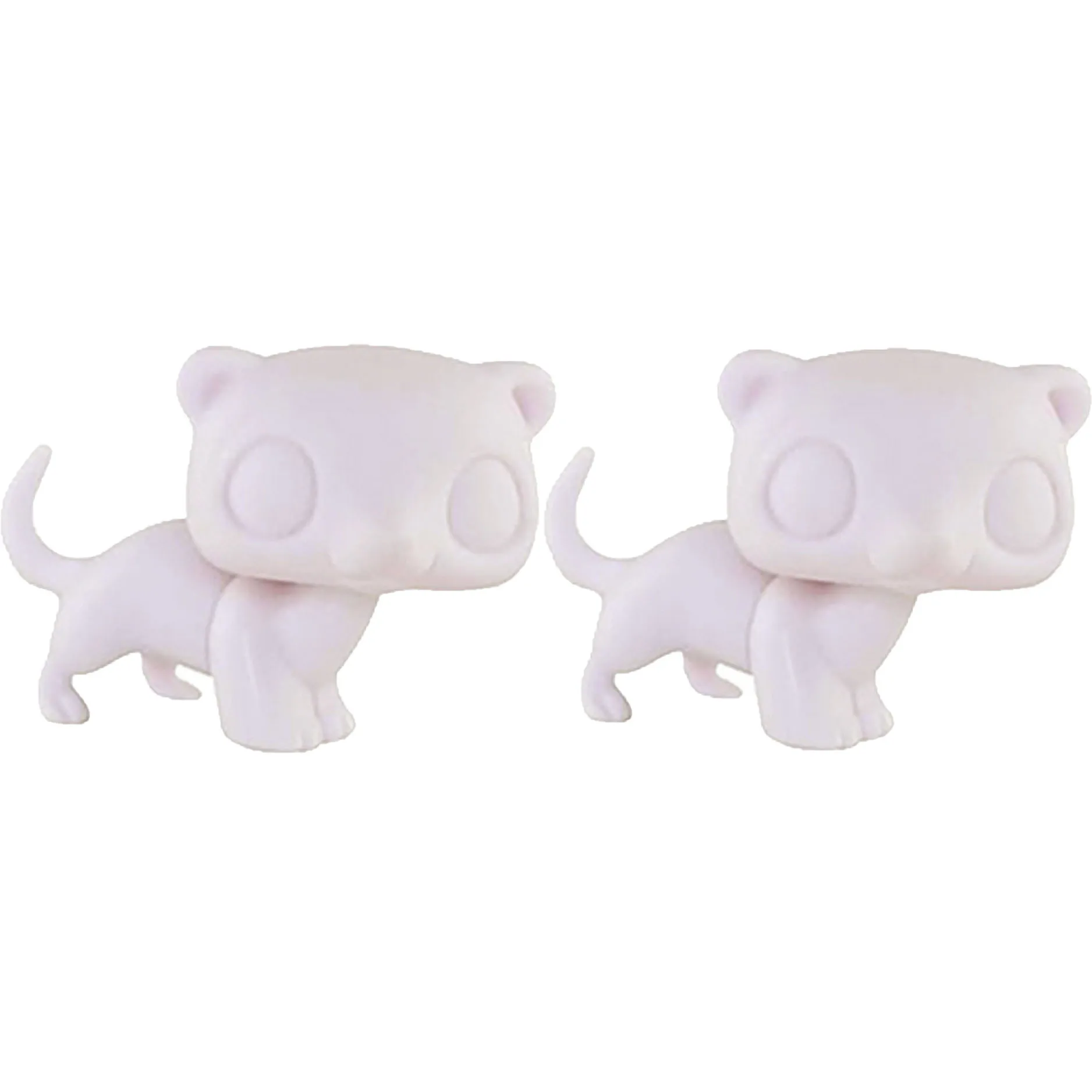 

2 Pcs Minilpsshop Pet Shop DIY Cute Toys White Ornament Unfinished Blank Ferret for lps