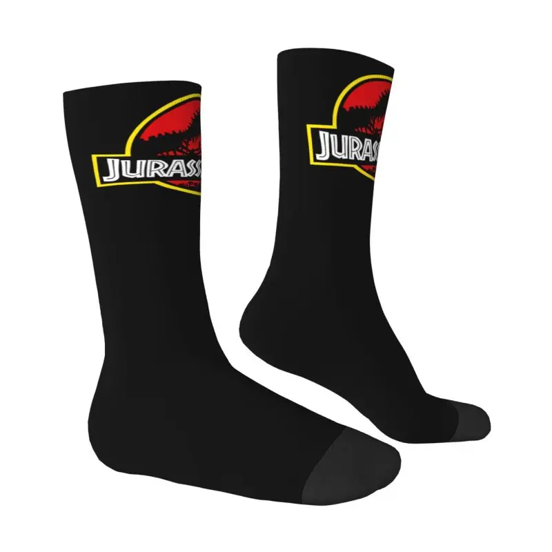 Jurassic Park Men Women Crew Socks Unisex Fun 3D Printed Dinosaur World Dress Socks