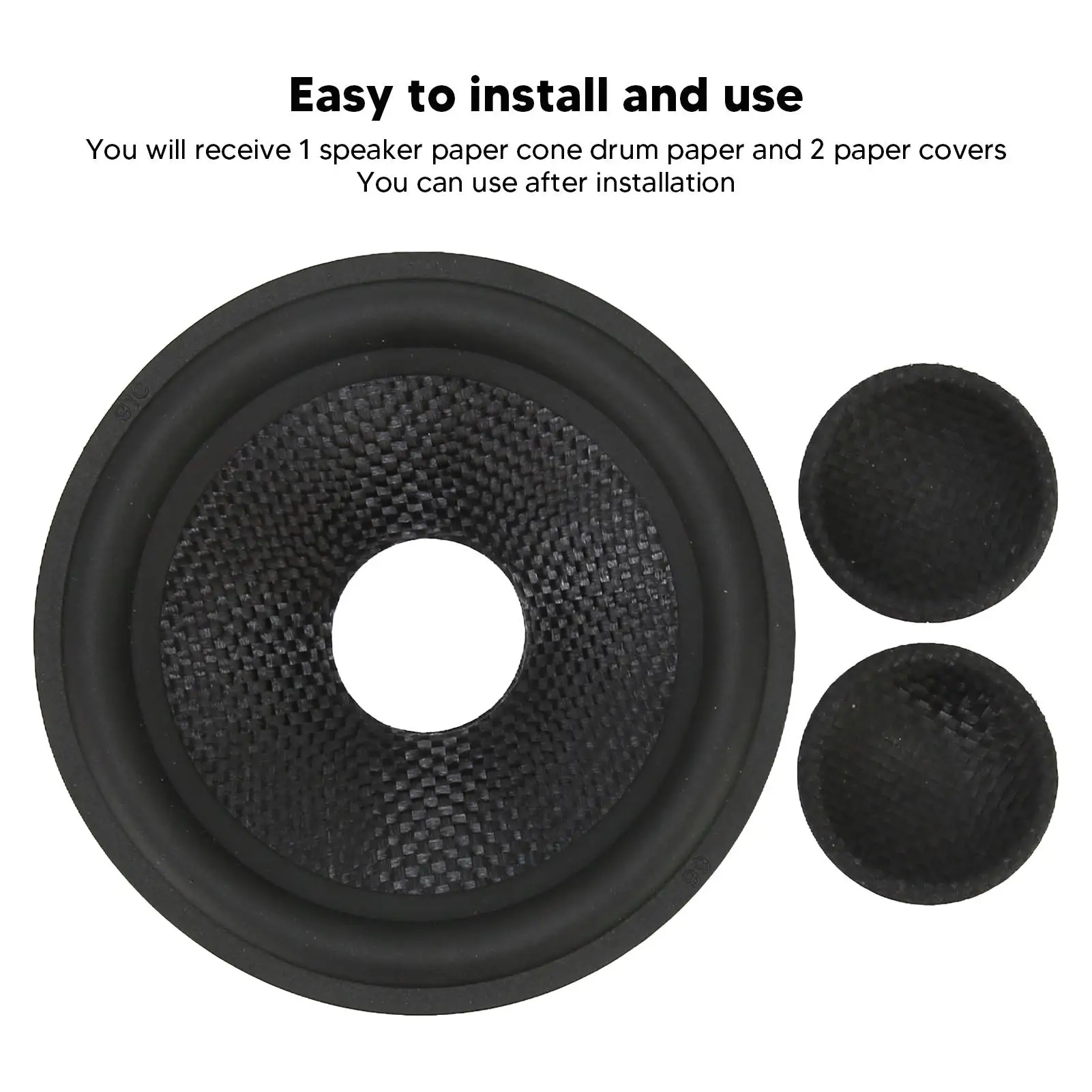 Rubber Surround Subwoofer Cones: 1 Inner Diameter Drum Paper - for 4 Speaker