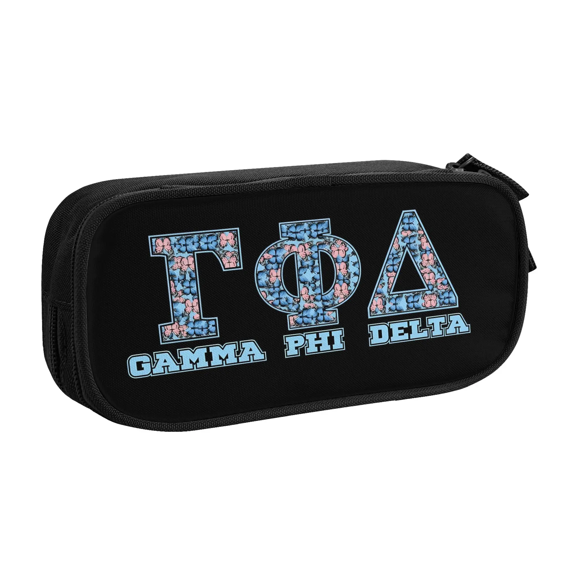 Gamma Phi Delta  Pencil Cases for Boys Girls Large Storage African American Sorority  Pen Bag Box School Supplies
