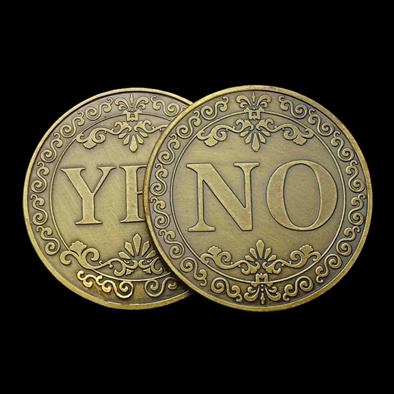 

6PCS Yes No Challenge Decision Making Flipping Coin Fidget Toys For ADHD And Anxiety Funny Gifts Kids Adults Wish You Good Luck