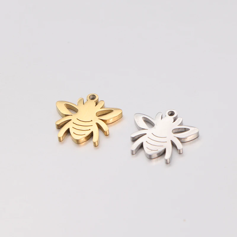 20 قطعة/الوحدة مرآة مصقولة الفولاذ المقاوم للصدأ النحل سحر قلادة ل عقد دي اي واي القرط سوار صنع المجوهرات الملحقات