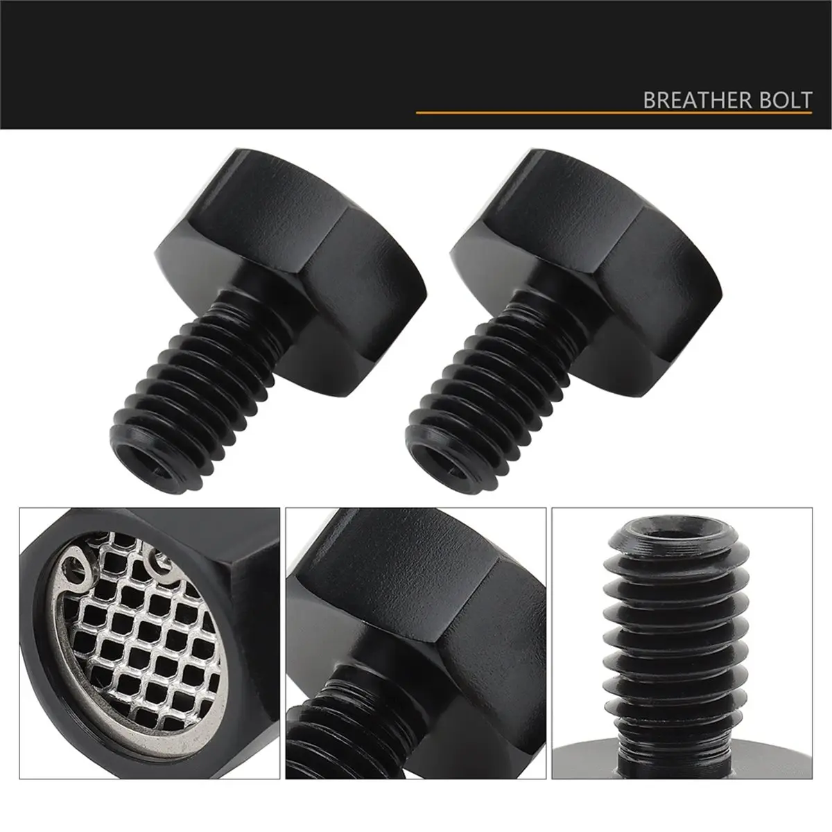A67F 2Pcs Motorcycle Breather Bolts for Harley Big Twin Touring Road King Sportster XL 883 1200 Dyna Low Rider