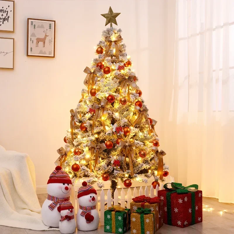 Luxury Encryption PVC Snowy Christmas Tree with Ornaments for Home & Shopping Mall or Party Decoration Christmas Supplies