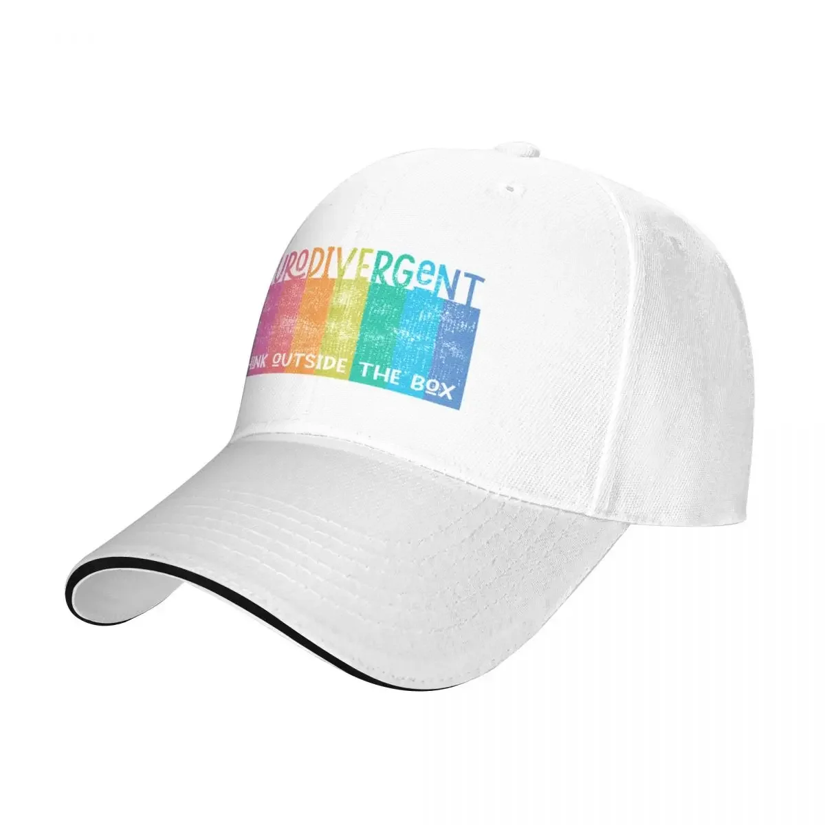 Colorful Neurodivergent Rainbow Design Cap Baseball Cap dropshipping hats baseball cap icon Caps women Men's