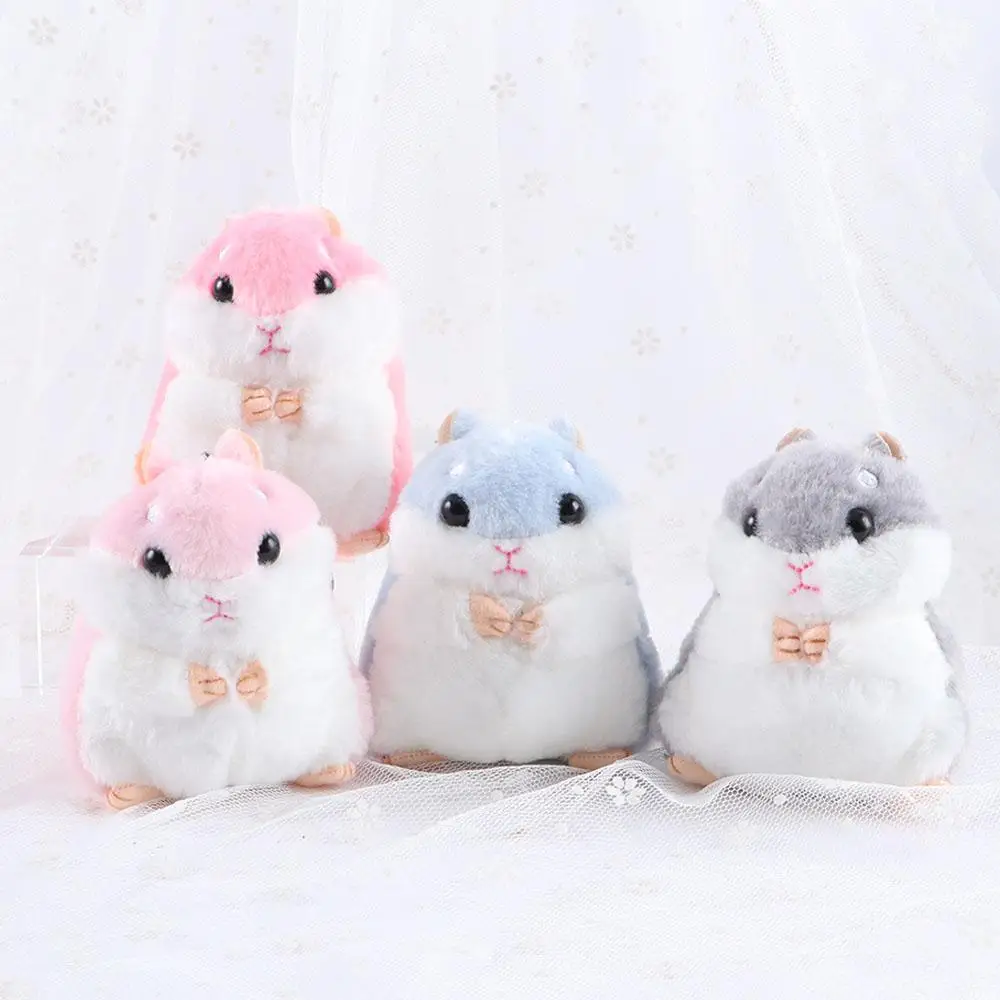 10cm niedlichen Plüschtiere kawaii Tasche Rucksack Anhänger Schlüssel bund Kuscheltiere Kinderspiel zeug für Kinder Mädchen Geburtstags geschenk Hamster puppe