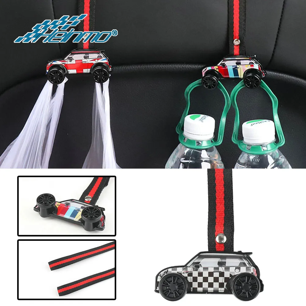 Cartoon model seat back storage decoration multifunctional hook car accessories For MINI Cooper F54 F55 F56 F60 R55 R56 R60 R61