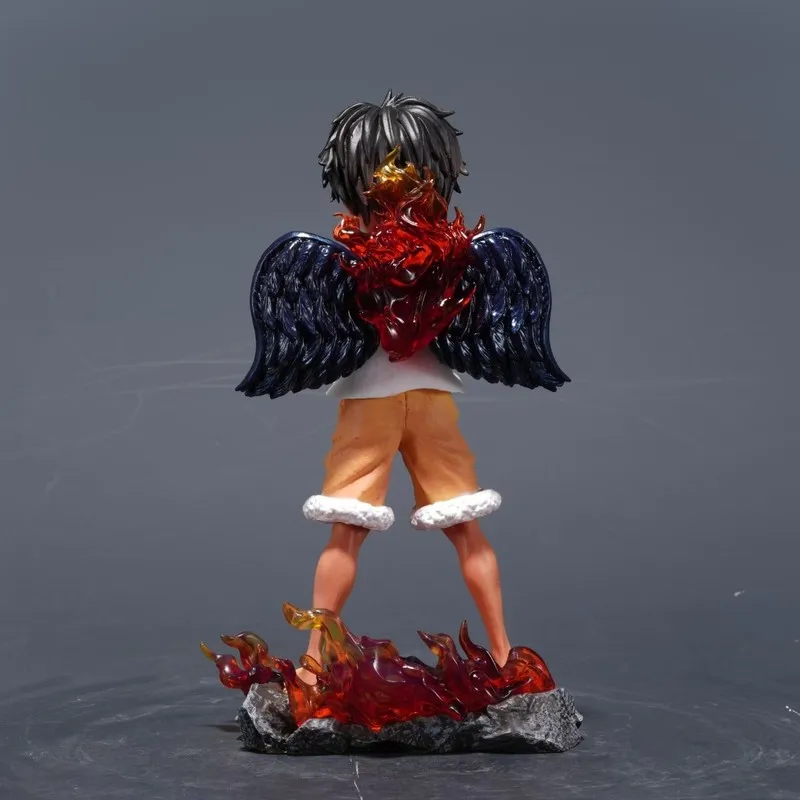 Figura de Anime de una pieza, Luffy el Arcángel, 17cm, estatua GK de PVC, modelo coleccionable, caja de escritorio, adorno, figura de acción, juguete para regalo