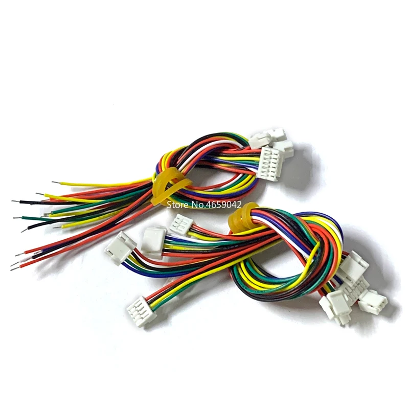 10PCS GH1.25 1.25mm Female Connector Terminal Cable 15cm 1.25 Connector witch lock 2p 3p 4p 5p 6p 7P 8P Single Double Head