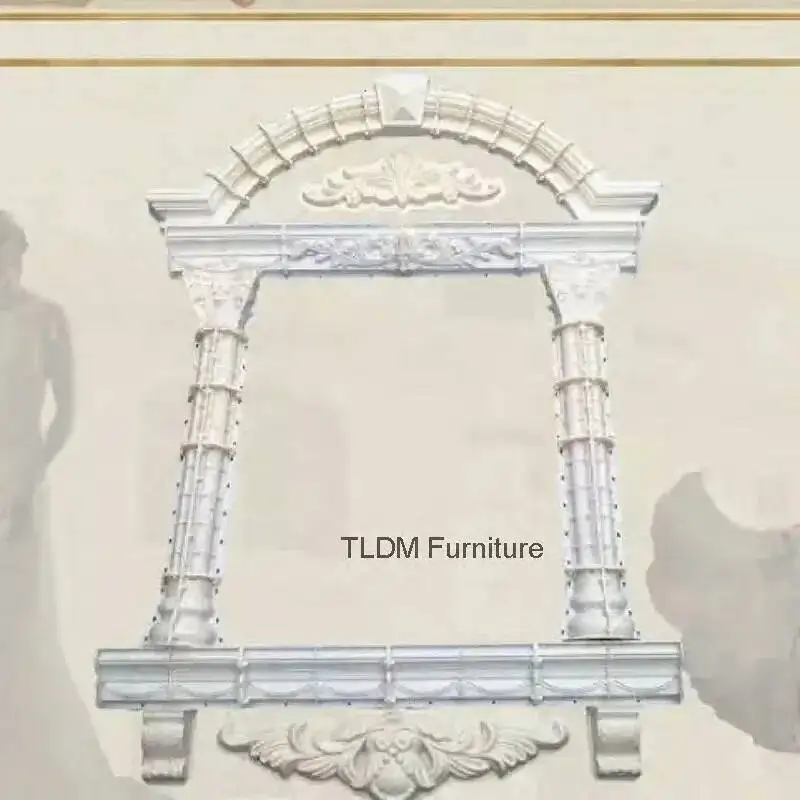 

Декоративная оконная рама в стиле римской колонны для дома, цементная отделка для наружных стен, американская вилла, квадратная рамка, модель k