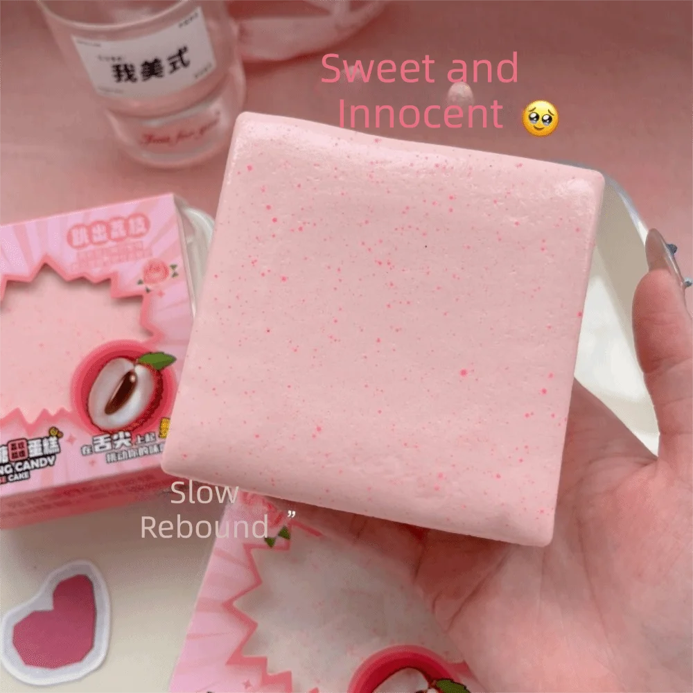 Ultra Wet Squishy Bread Cake Sticky Texture Calming Bread Squishy Toy Soft Cute Soft Touch Sensory Fidget Cake Children Gift