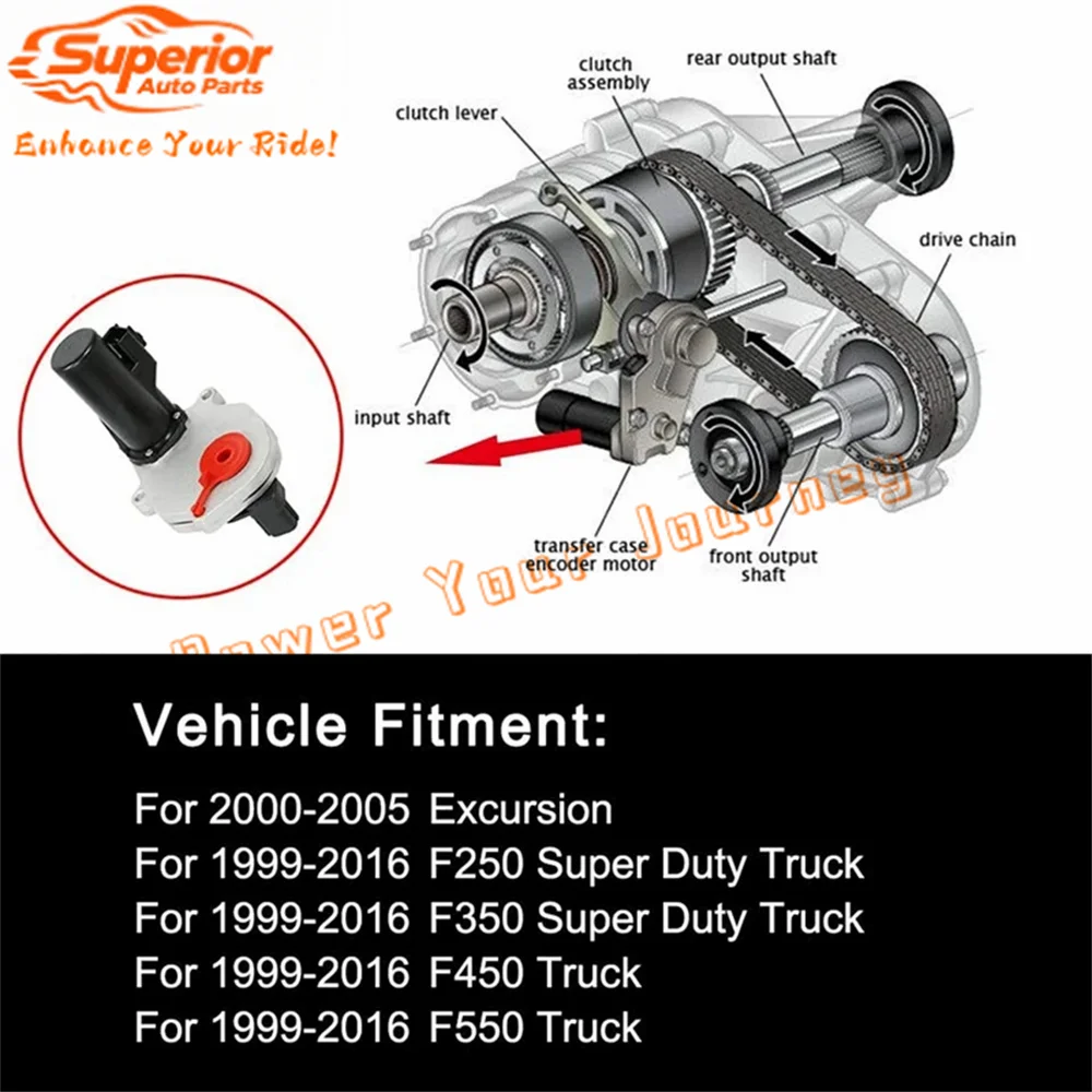 

600-805 Transfer Case Shift Encoder Motor For Ford F250 F350 Super Duty Truck F450 F550 1999-2016 YC3Z7G360AA