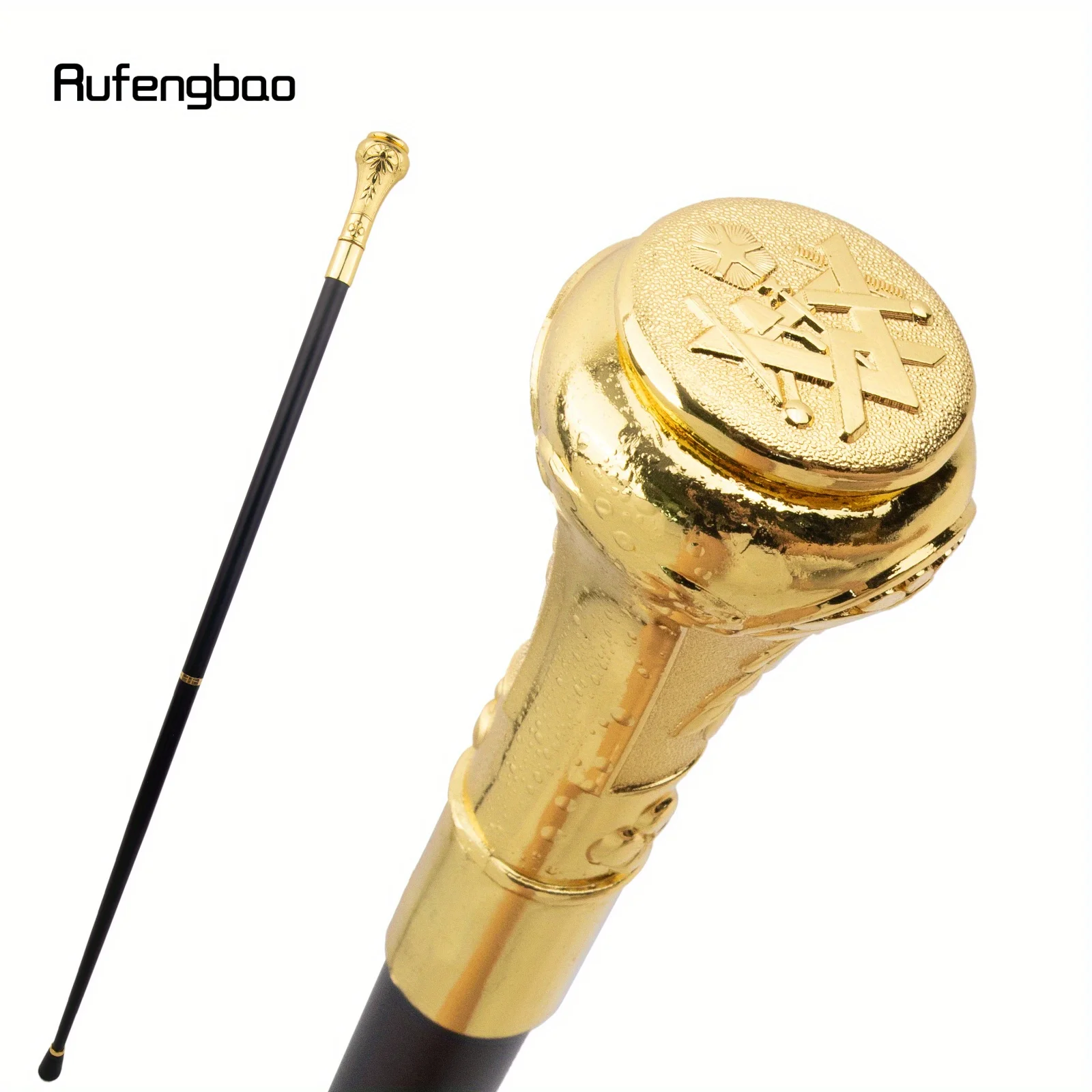 Golden Flower VG Totem Cane Fashion Stick Gentleman Crosier Knob Stick 93cm Performance Stage Cane