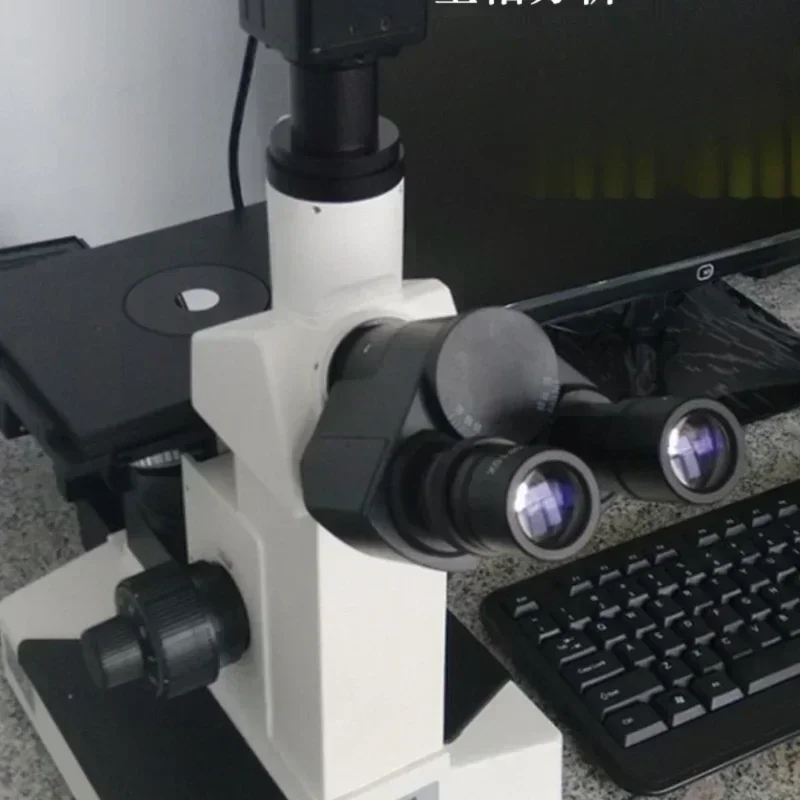 4XC metallographic microscope, three-eye inverted metallographic structure analysis, automatic rating, material analysis