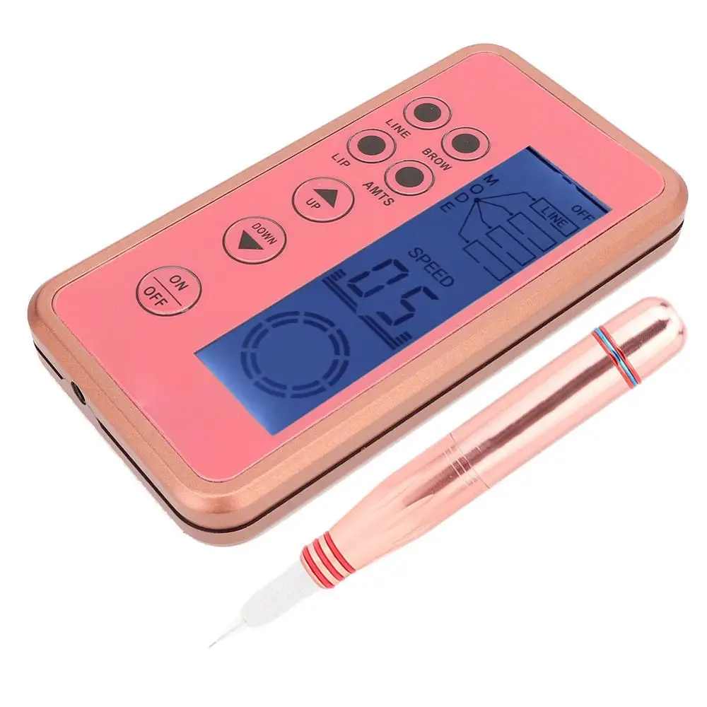 1set 110v-240v lcd digitale Tattoo-Maschine einstellbare Tattoo Make-up Tattoo Pistole Tätowierung Augenbrauen Lippen Augen linie Zubehör liefern