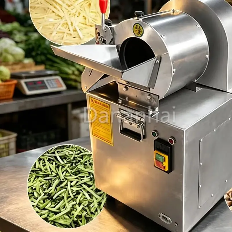 Dananhai Stainless Steel Veggie Cutting Machine, Food Slicer 14CM Barrel Diameter Electric Commercial Processor