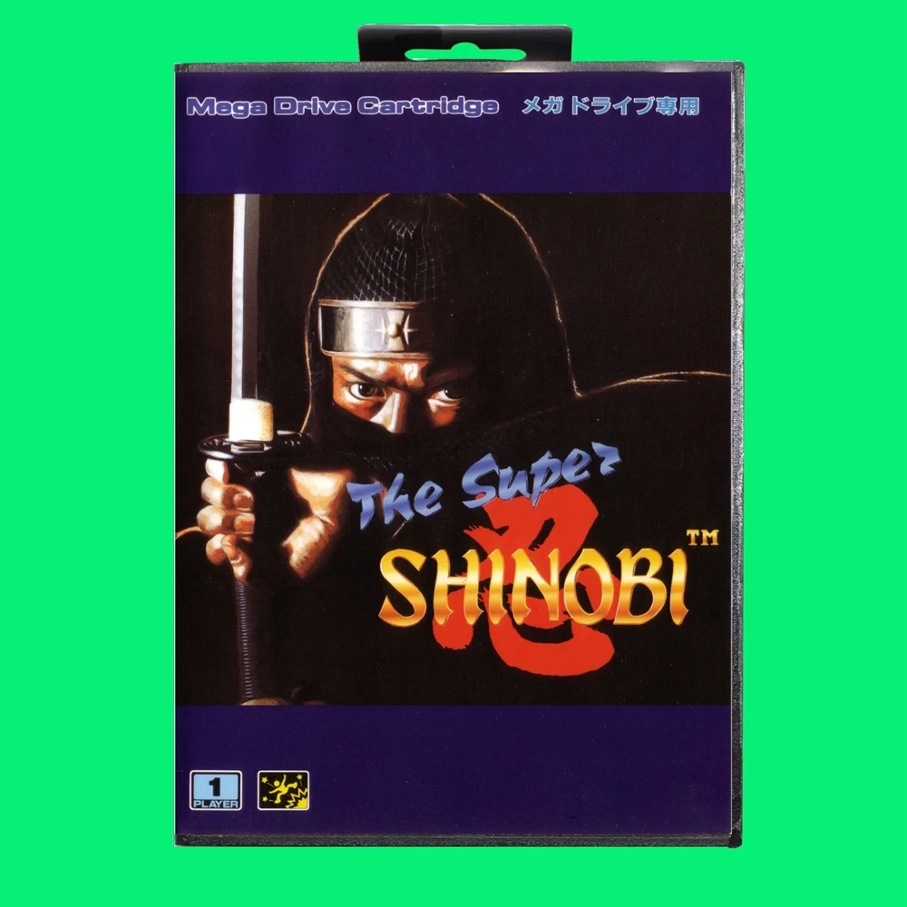 Revenge of Shinobi Game Cartridge 16bit MD Game Card With JP Cover Retail Box For Sega Mega Drive