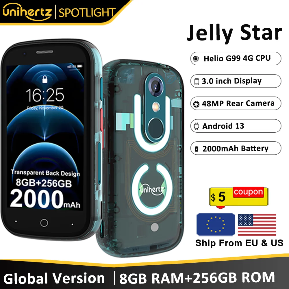 yZ[zUnihertz-X^[android 13,8 GB,256GB,bNꂽȃobNVF48mp,3C`,2000mah