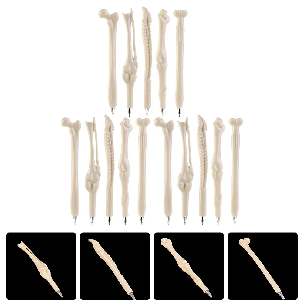 15 قطعة 0.7 مللي متر شكل عظمة أقلام حبر جاف الكتابة السلسة للطلاب هدايا الحفلات هالوين هدية القرطاسية أقلام الكتابة #6